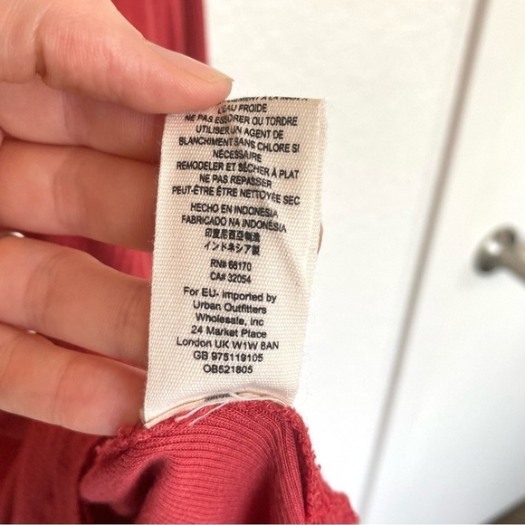 Free People Malibu Thermal Lagenlook Boho Top in Pink Coral Small - Picture 10 of 11